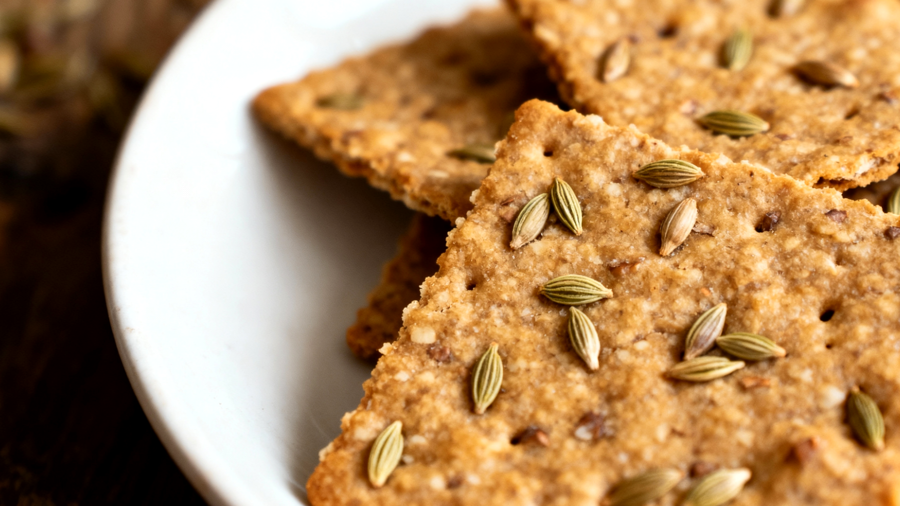 Kefir-Buchweizen-Crackers mit Fenchelsamen"