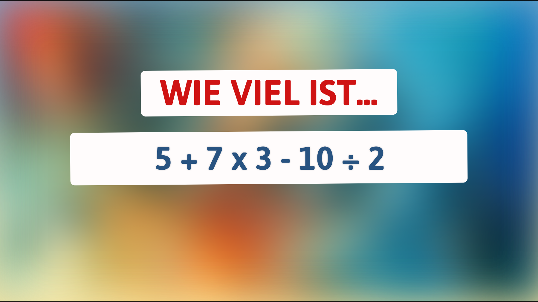 Nur 1% können dieses mathematische Rätsel knacken: Wage dich an die Lösung!"